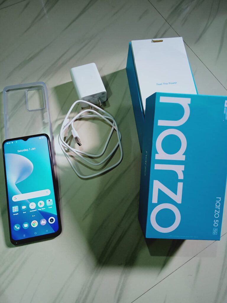 realme narzo 50 5G review box content