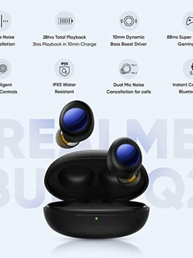 realme Buds Q2 Bluetooth Truly Wireless in Ear Earbuds [ 28 hours battery ]